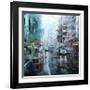 Montreal Turquoise Rain-Mark Lague-Framed Art Print