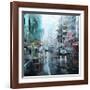 Montreal Turquoise Rain-Mark Lague-Framed Art Print