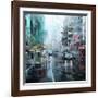 Montreal Turquoise Rain-Mark Lague-Framed Art Print