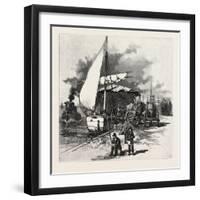 Montreal, Unloading Hay Barges, Canada, Nineteenth Century-null-Framed Giclee Print