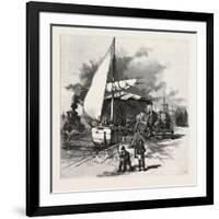 Montreal, Unloading Hay Barges, Canada, Nineteenth Century-null-Framed Giclee Print