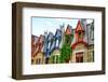 Montreal Victorian Color Gables-null-Framed Art Print
