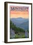 Montreat, North Carolina - Spring Flowers and Bear Family-Lantern Press-Framed Art Print