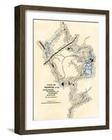 Montresor's Map of Inland Maine, Used for Arnold's March to Quebec, 1775-null-Framed Premium Giclee Print