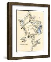 Montresor's Map of Inland Maine, Used for Arnold's March to Quebec, 1775-null-Framed Giclee Print