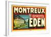 Montreux Grand Hotel, Eden-null-Framed Giclee Print