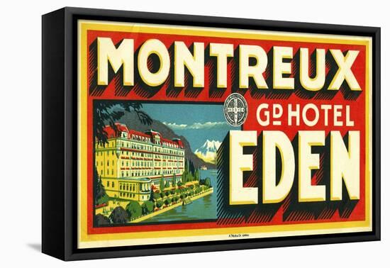 Montreux Grand Hotel, Eden-null-Framed Stretched Canvas