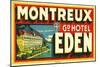 Montreux Grand Hotel, Eden-null-Mounted Giclee Print