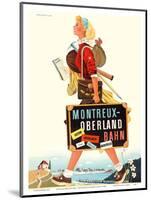 Montreux-Oberland Bahn - Switzerland - Bernese Oberland Railway-Herbert Leupin-Mounted Art Print