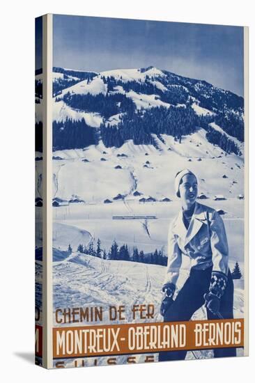 Montreux Oberland Bernois Poster-null-Stretched Canvas