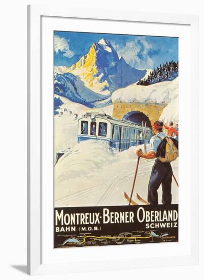 Montreux Ski Poster-null-Framed Art Print