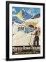 Montreux Ski Poster-null-Framed Art Print