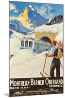 Montreux Ski Poster-null-Mounted Art Print