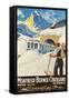 Montreux Ski Poster-null-Framed Stretched Canvas