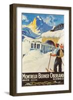 Montreux Ski Poster-null-Framed Art Print