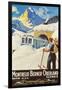 Montreux Ski Poster-null-Framed Art Print