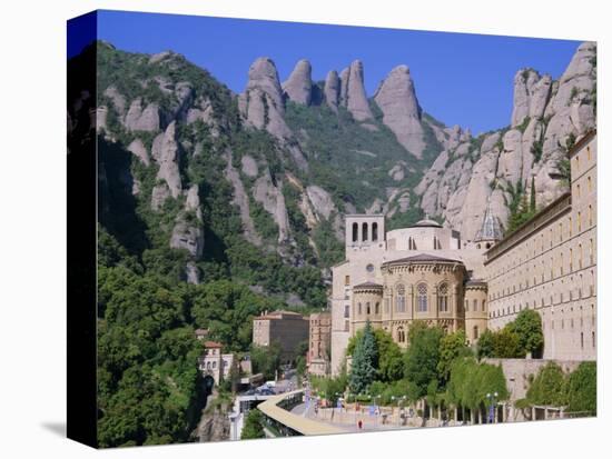 Montserrat Monastery Founded in 1025, Catalunya (Catalonia) (Cataluna), Spain, Europe-Gavin Hellier-Stretched Canvas