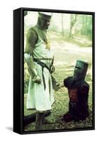 Monty Python and the Holy Grail, from Left: Graham Chapman as King Arthur, John Cleese, 1975-null-Framed Stretched Canvas