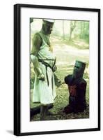 Monty Python and the Holy Grail, from Left: Graham Chapman as King Arthur, John Cleese, 1975-null-Framed Photo