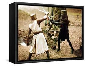 Monty Python And The Holy Grail, Graham Chapman As King Arthur, John Cleese, 1975-null-Framed Stretched Canvas