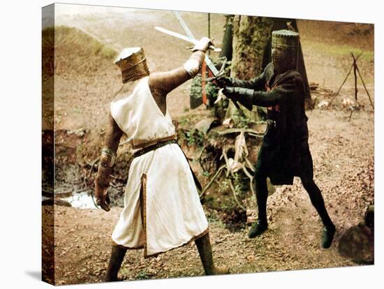 Monty Python And The Holy Grail, Graham Chapman As King Arthur, John Cleese, 1975-null-Stretched Canvas