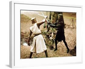 Monty Python And The Holy Grail, Graham Chapman As King Arthur, John Cleese, 1975-null-Framed Photo