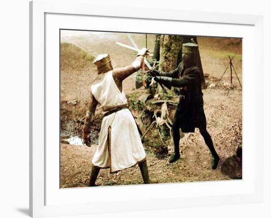 Monty Python And The Holy Grail, Graham Chapman As King Arthur, John Cleese, 1975-null-Framed Photo