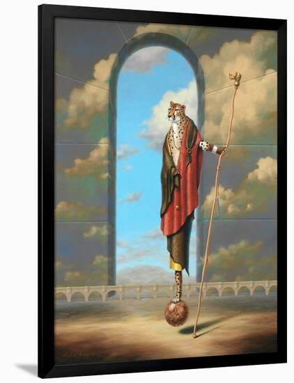 Monty Ridd Cheetah The Visionary-Linda Ridd Herzog-Framed Art Print