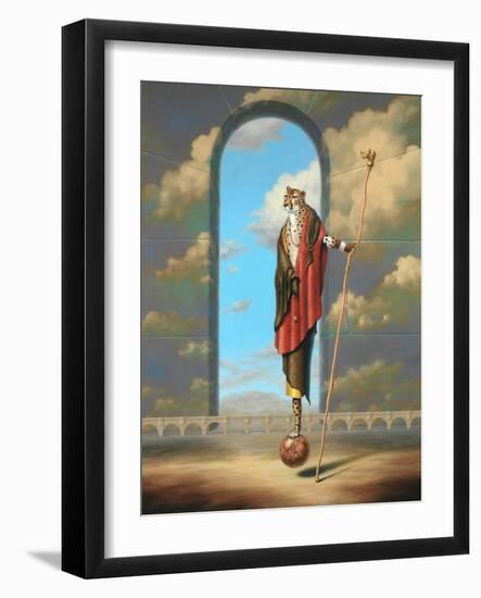 Monty Ridd Cheetah The Visionary-Linda Ridd Herzog-Framed Art Print