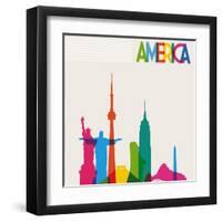 Monument America-cienpies-Framed Art Print