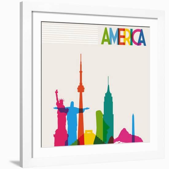 Monument America-cienpies-Framed Art Print