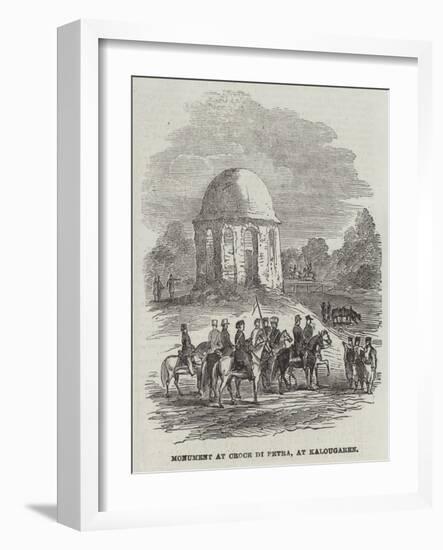 Monument at Croce Di Petra, at Kalougaren-null-Framed Giclee Print