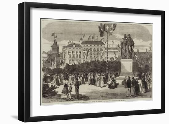 Monument at Geneva of the Union of Geneva with the Swiss Confederation-null-Framed Giclee Print