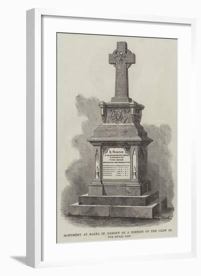 Monument at Malta in Memory of a Portion of the Crew of the Royal Oak-null-Framed Giclee Print