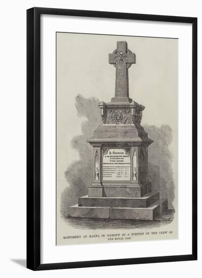 Monument at Malta in Memory of a Portion of the Crew of the Royal Oak-null-Framed Giclee Print