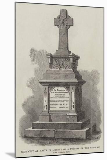 Monument at Malta in Memory of a Portion of the Crew of the Royal Oak-null-Mounted Giclee Print