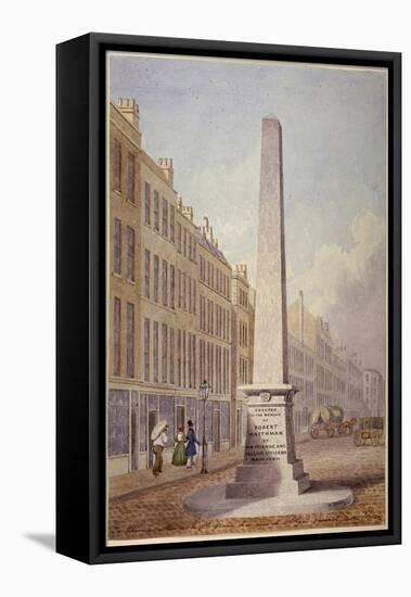 Monument at the Junction of Farringdon Street and Fleet Street, City of London, 1833-James Elmes-Framed Stretched Canvas