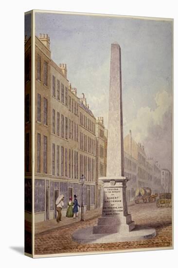 Monument at the Junction of Farringdon Street and Fleet Street, City of London, 1833-James Elmes-Stretched Canvas