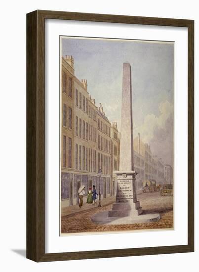 Monument at the Junction of Farringdon Street and Fleet Street, City of London, 1833-James Elmes-Framed Giclee Print