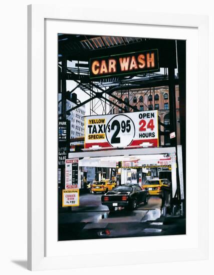 Monument Car Wash-Christophe Susbielles-Framed Art Print