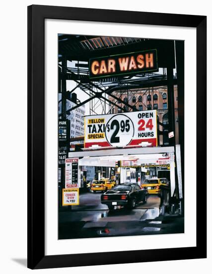 Monument Car Wash-Christophe Susbielles-Framed Art Print