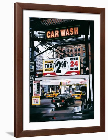 Monument Car Wash-Christophe Susbielles-Framed Art Print