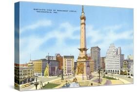 Monument Circle, Indianapolis, Indiana-null-Stretched Canvas