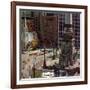 "Monument Circle," October 28, 1961-John Falter-Framed Giclee Print