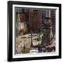 "Monument Circle," October 28, 1961-John Falter-Framed Giclee Print