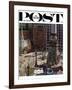 "Monument Circle," Saturday Evening Post Cover, October 28, 1961-John Falter-Framed Giclee Print