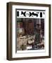 "Monument Circle," Saturday Evening Post Cover, October 28, 1961-John Falter-Framed Giclee Print