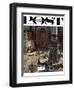 "Monument Circle," Saturday Evening Post Cover, October 28, 1961-John Falter-Framed Giclee Print