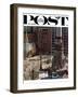 "Monument Circle," Saturday Evening Post Cover, October 28, 1961-John Falter-Framed Premium Giclee Print