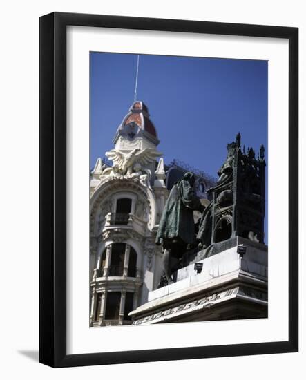 Monument Dedicated to Queen Isabella Catholic and Christopher Columbus-null-Framed Premium Giclee Print